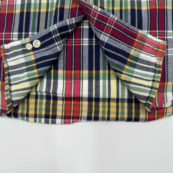 Ralph Lauren Boy’s Red and Green Casual Cotton Button Down Shirt Large - Picture 7 of 13